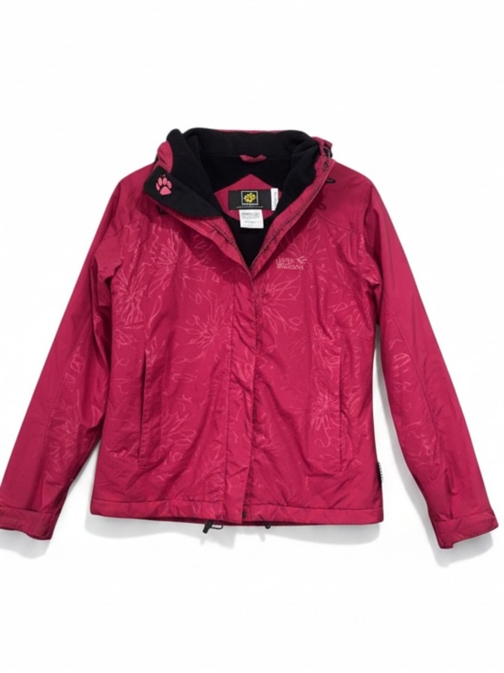 Jack Wolfskin Texapore Full-Zip Hooded Floral Print Jacket Women’s Size Small